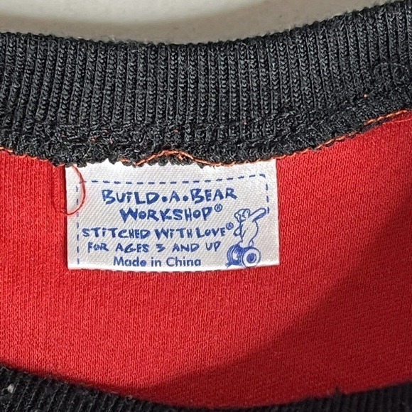 BUILD A Bear Workshop Black Bear 16" Plush Animal Shorts Pants Skate T-Shirt - Picture 13 of 15